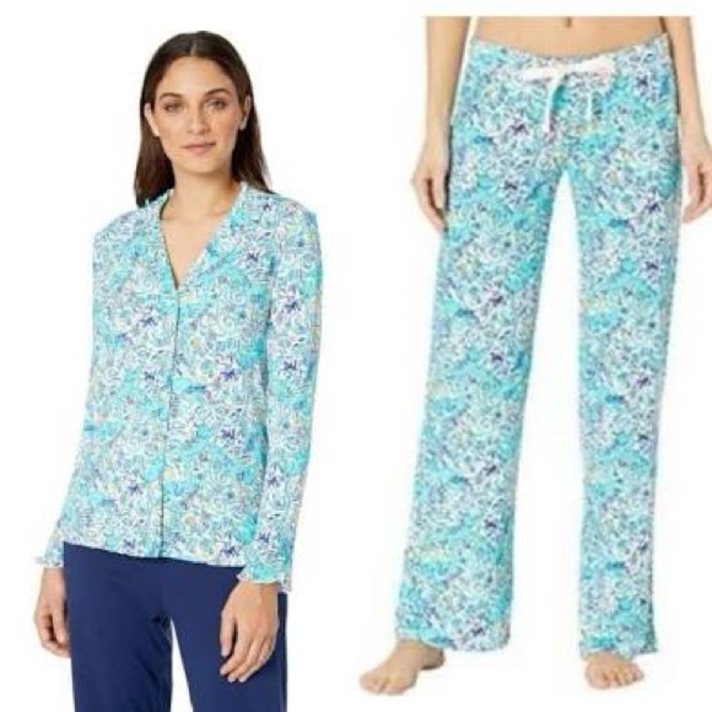 EUC LILLY PULITZER MONKEY SEA PAJAMA SET